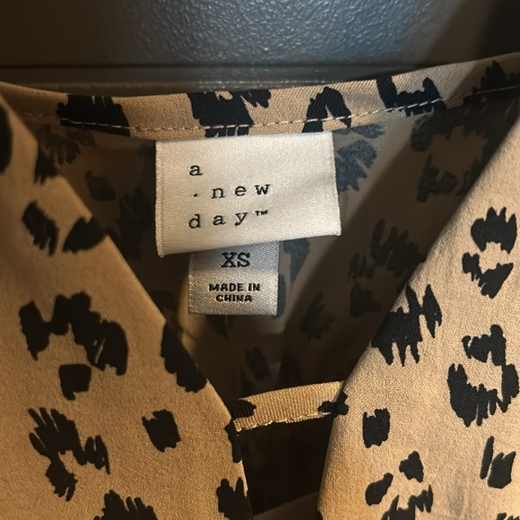 A New Day Tan and Black Leopard Print Spaghetti Strap Sundress - Picture 3 of 7